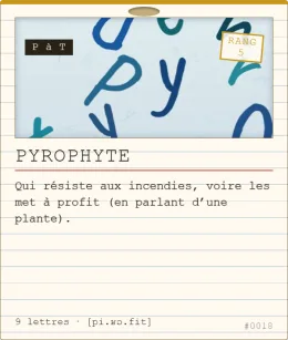 Carte « pyrophyte »