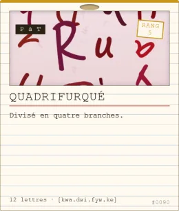 Carte « quadrifurqué »