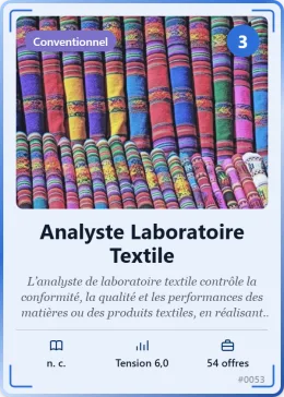 Carte « 9. Analyste laboratoire textile »